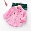 Girls' White Long Sleeve Shirt - Korean Style, 2025/2026 Spring/Autumn Collection
