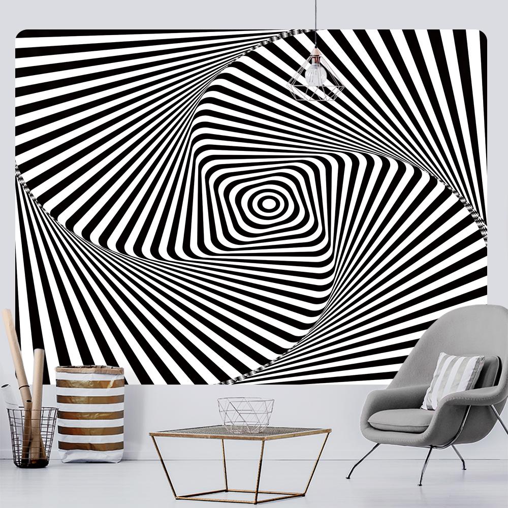Psychedelic scene eye illusion abstract home decor art tapestry hippie bohemian decor yoga mat sofa blanket sheet