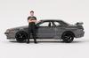 MINI GT Nissan Skyline R32 Nismo Gunmetal Tsugio Matsuda Collection with Tsugio Matsuda Figure Complete Product GT-R (Right-Hand Drive) MGT00869-R