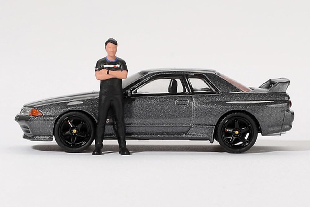 MINI GT Nissan Skyline R32 Nismo Gunmetal Tsugio Matsuda Collection with Tsugio Matsuda Figure Complete Product GT-R (Right-Hand Drive) MGT00869-R