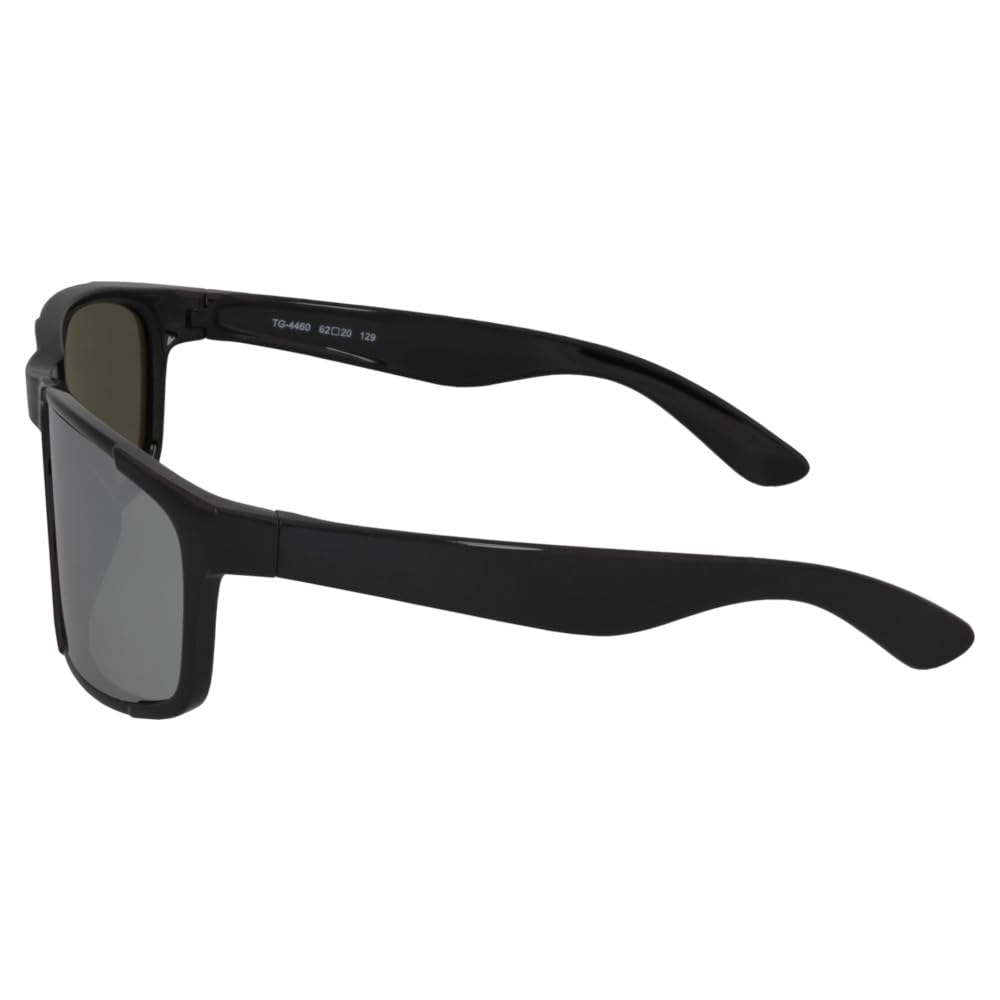 TAKAMIYA concept Polarized Large Wellington Mirror Lenses H.B Sunglasses, Style, Gray/Silver