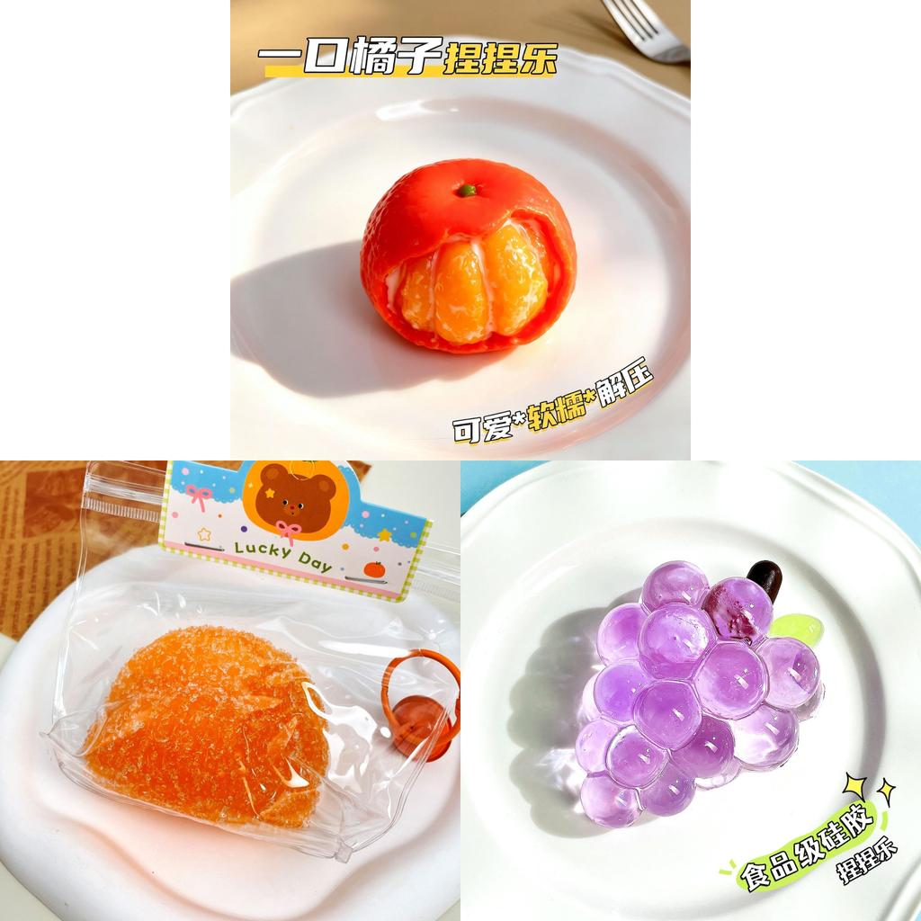 Food Grade Silicone Fruit Stress Relief Toy For Kids And Adults