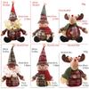 Christmas Tree Decoration Cartoon Figurine Snowflake Plaid Cloth Figurine Christmas Tree Hanging Decoration Children's Holiday Gift