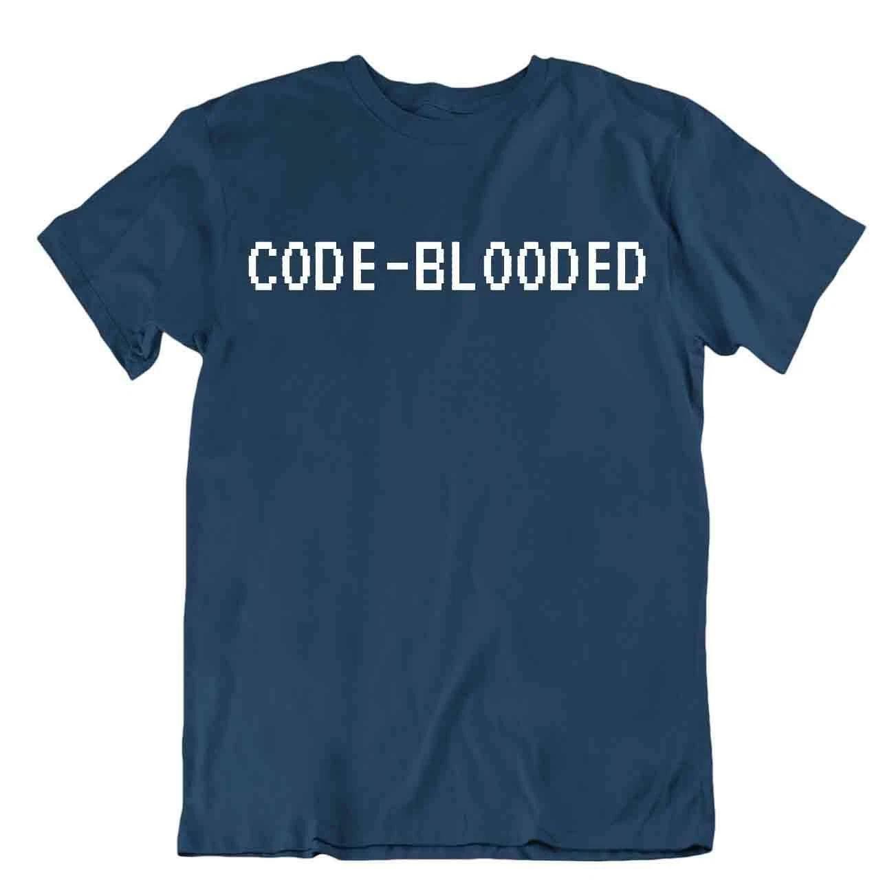 Code Blooded Tshirt Programmer T-Shirt Funny Geek T Shirttee Shirt L