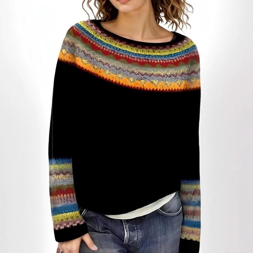 2026 Women's European & American Style Knitwear: Loose Long Sleeve Sweater with Fresh Round Neck - Versatile Top