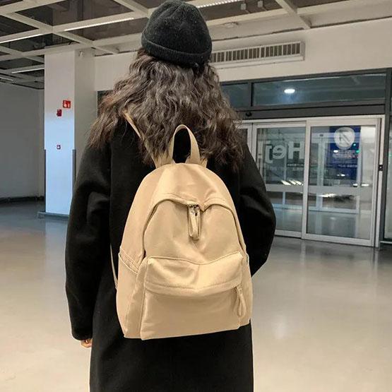 Rucsac de culoare solidă Rucsac pentru femei Geantă de umăr antifurt Geantă de școală versatilă pentru fete adolescente Rucsac de școală