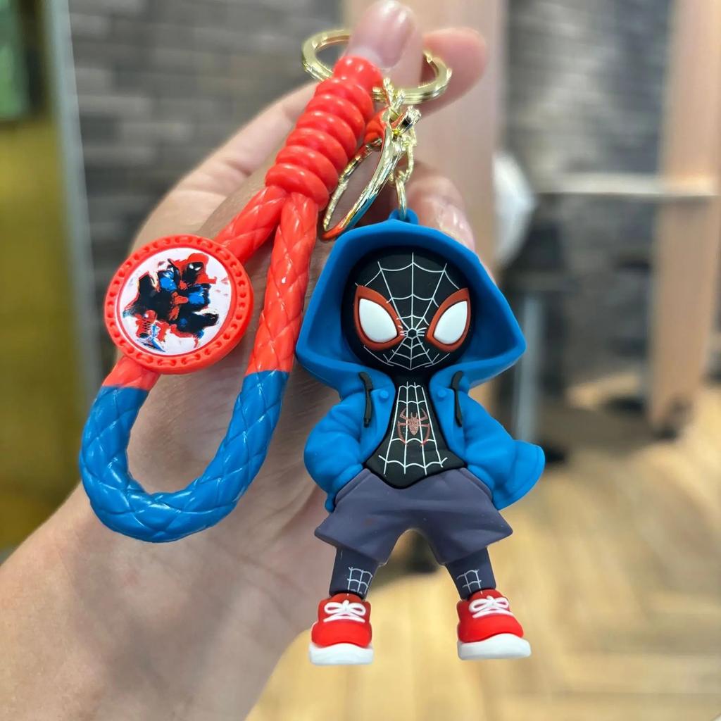 The Amazing Spider-man Movie Animation Miles Dressed Up As A Key Chain Anime Accessories Cute Cartoon Character Gwen Spider Man.