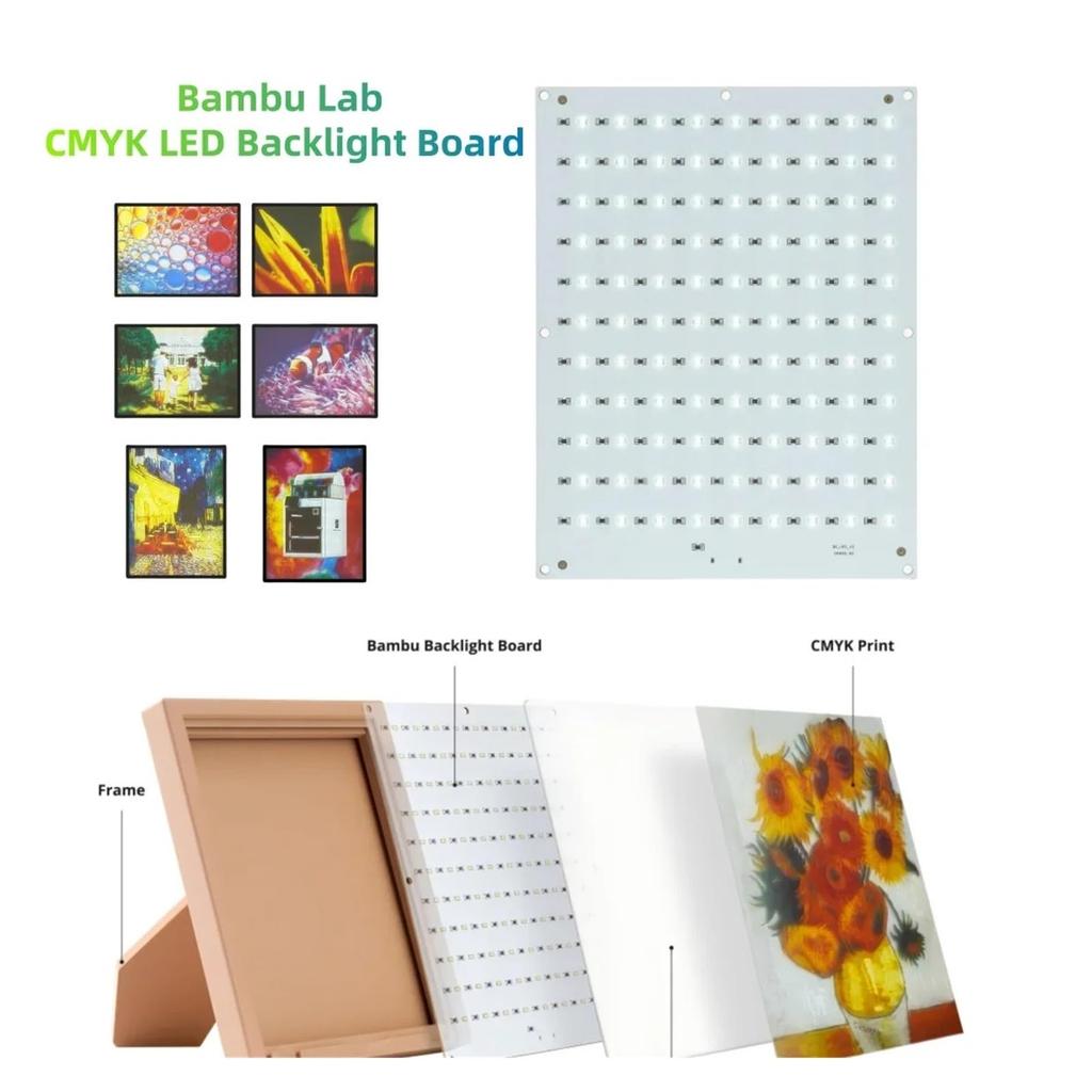 For Bambu CMYK LED Backlight Board 5V1A USB-C Power Supply 10x11 110 bit