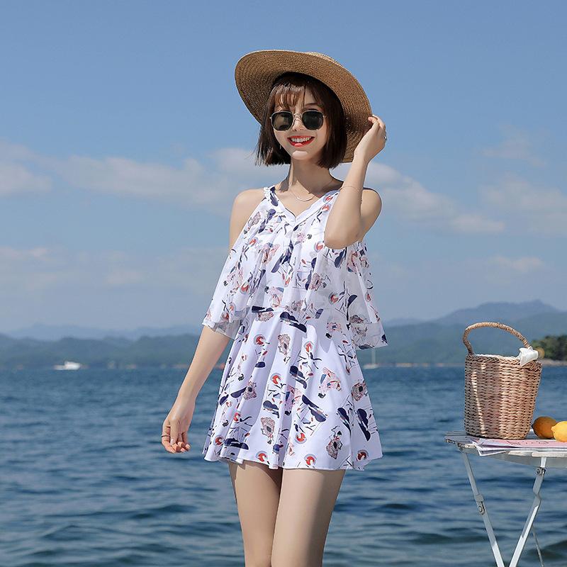 Strandbademode Damen Geteilter Badeanzug Konservativer Strand Beauty Back Badeanzug Frauen Bequeme und Elegante Bademode