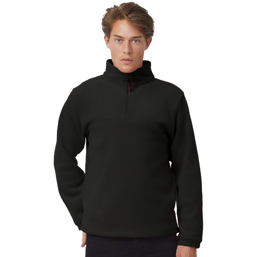 B&C Mens Highlander+ Quarter Zip Fleece Top