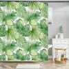 Tropical Green Plant Leaf Palm Cactus Shower Curtains Bathroom Curtain Frabic Waterproof Polyester Bath Curtain With Hooks