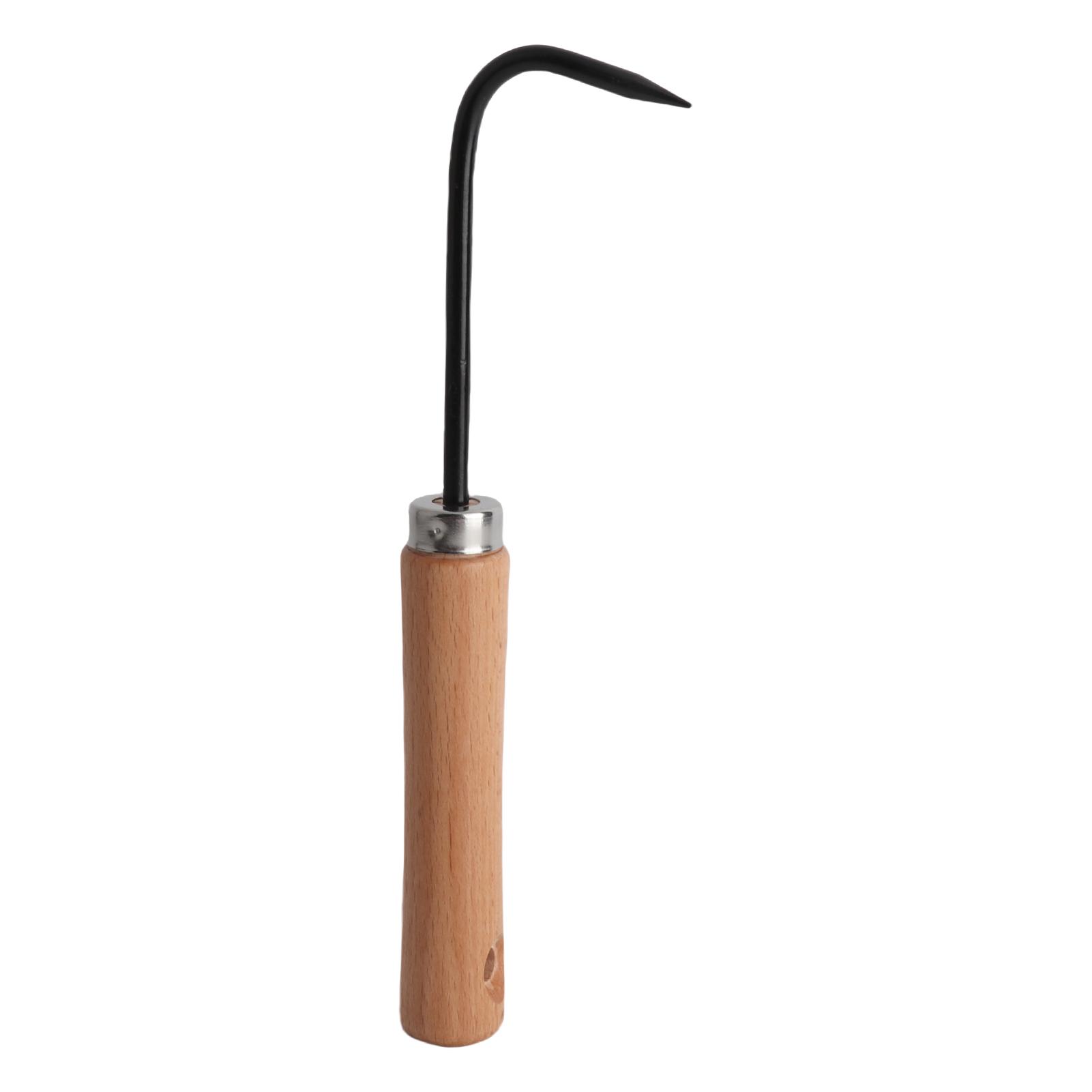 

Garden Weeding Hook Manual Weeder with Wooden Handle Outdoor Digging Cultivator