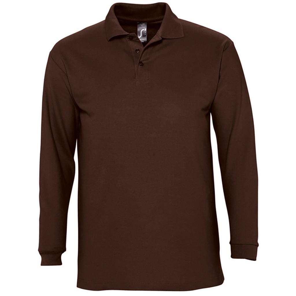 SOLS Mens Winter II Long Sleeve Pique Cotton Polo Shirt
