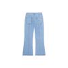 Li Ning Summer Party Solid Color Palm Embroidery Flared Jeans Women Jeans Light-Blue AJQS348-1