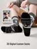 Exclusive DIY Face and Christmas Print Socks – Digital 360° Polyester Design
