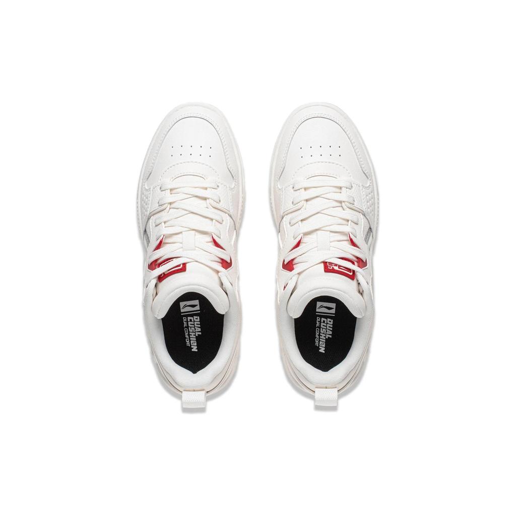 Li Ning Common 80s CNY Slip Resistant Cushioning Abrasion Resistant Lightweight Low top Skateboard Shoes Women's AGCU008-1