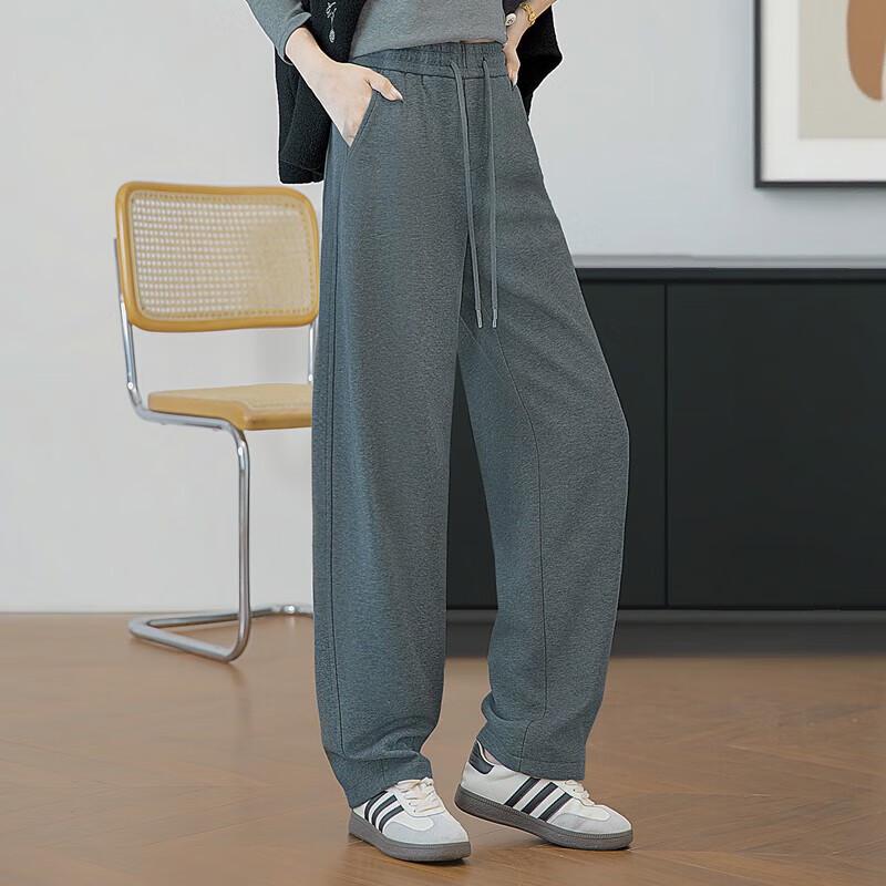 Women's Elastic Waist Wide Leg Drawstring Pants