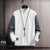 Spring and Autumn Sweater Men's Round Neck Pullover Loose Long Sleeved Top