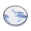 Retro Blue & White Japanese Ceramic Tea Coaster - Insulated Round Pad for Kung Fu Tea Set Accessories