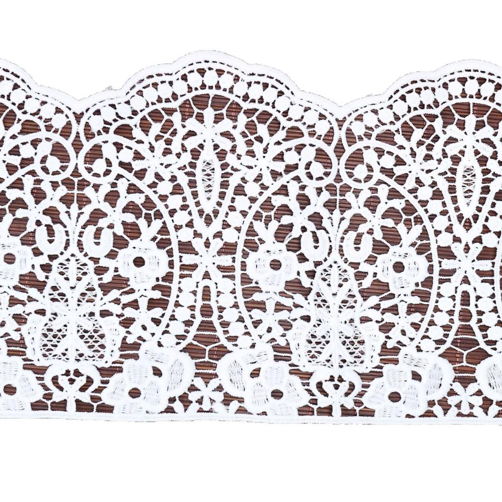 Embroidery Milk Silk Lace Exquisite Non-Elastic Hollow Lace Accessories Diy Clothing Fabric Window Decoration