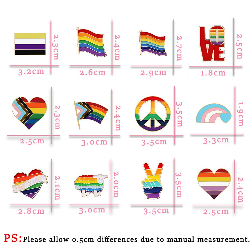 30 Styles Gay Les Pride Brooch LGBT Collection Rainbow Flag Enamel Pins Inclusive Progress Trans Asexual Badge Bag Jewelry Gifts