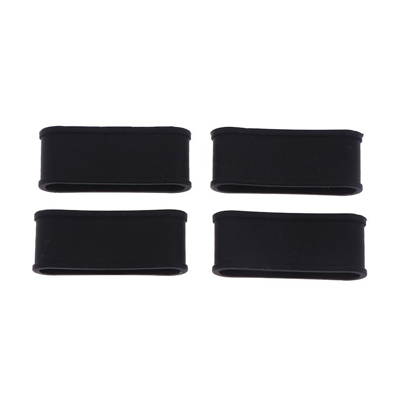 4Pcs Silicone Tennis Racket Grip Ring Handle Closure Rubber Sweat-absorbing Band Elastic Fixed Stretchable Tennis Accessories