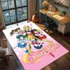 Sailor Moon Anime Rug Carpet Large Area Rug Non Slip Washable Floor Mat Gamer Room Bedroom Home Decor