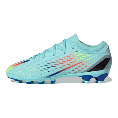 X Speedportal .3 Turf Artificial Grass Round Toe Lace-Up Low-Top Soccer Shoes Kids Soccer Shoes Blue GW8480