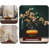Aris & Juno Hand-Painted Copper Money Tree Sculpture, Traditional Chinese Wealth & Prosperity Symbol Statue, Feng Shui Office Desk Home Living Room