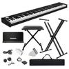 Longeye Slim Digital Piano (3 Sets, 88 Keys) with Stand and Chair, Portable, Ultra-Compact, 10mm Travel, Built-in Battery, Long Battery Life, Perfect