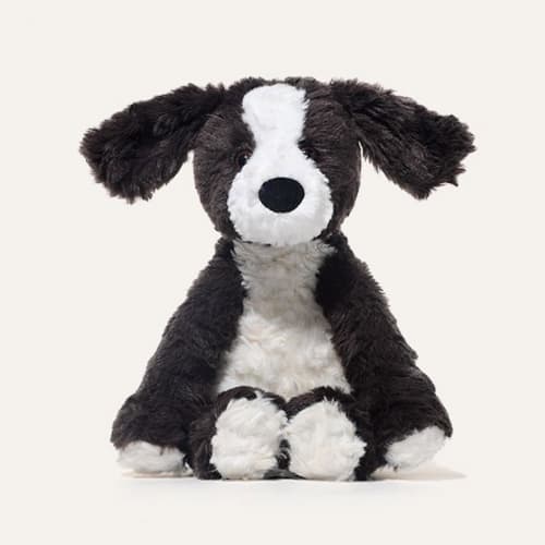 Black and White Puppy Toy, Border Collie Dog Plush Toy | Realistic Black and White Animal Toy | Simulated Stuffed Animal, Cuddly Decor for Kids, Toddl