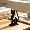 Fine Craftsmanship Collectibles Minimalist 3D Printed Cat Figurine, Decorative Animal Statue Ornament, Creative Elegant Gift for Home Small