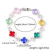 Classic and Fashionable Women's Brass Bracelets Luxury Zircon Four-leaf Clover Copper Jewelry