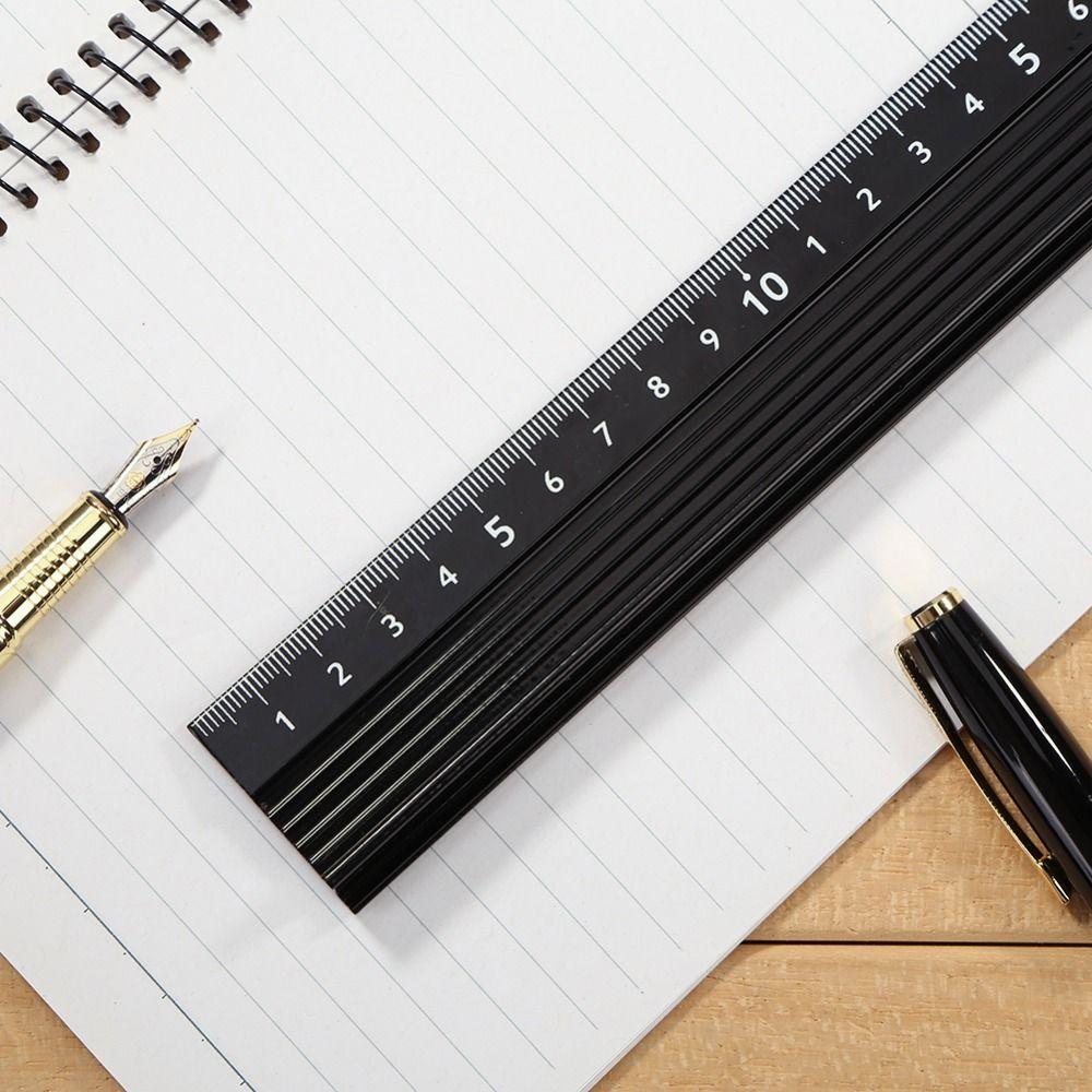 

Metal Technical Straight Ruler Scale Ruler Laser Printing Scale Ruler 45cm Aluminum Zinc Zinc Alloy Rule