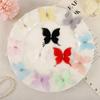 10Pcs Lightweight 3D Organza Butterfly Brooch Pins Shiny Rhinestone Lapel Pins for Bridal Wedding Dress Decor