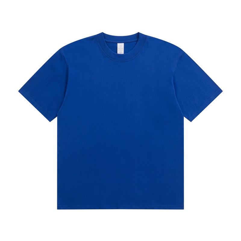 Camiseta de Manga Corta Pesada 230g Algodón Puro Estilo Japonés - Color Sólido Primavera/Verano, Versátil y Sencilla con Opción de Logo Personalizado