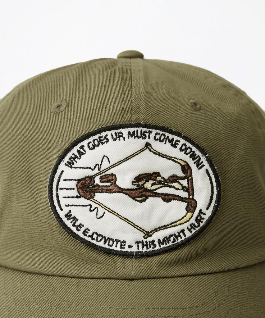 OUTSTANDING [Looney Tunes] Cotton Ball Cap(Wile E. Coyote)_Olive