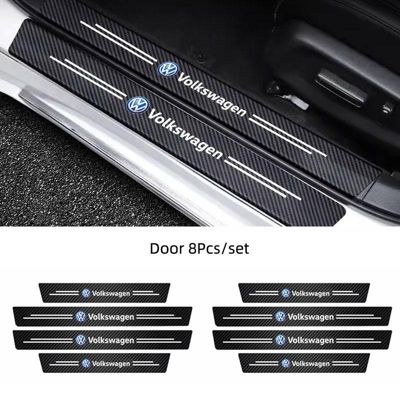 2026 Hot For Volkswagen VW Car Door Sill Protector Sticker Threshold Non-slip Pad Mat For VW GTI Rline Polo Golf 6 7 Passat CC T