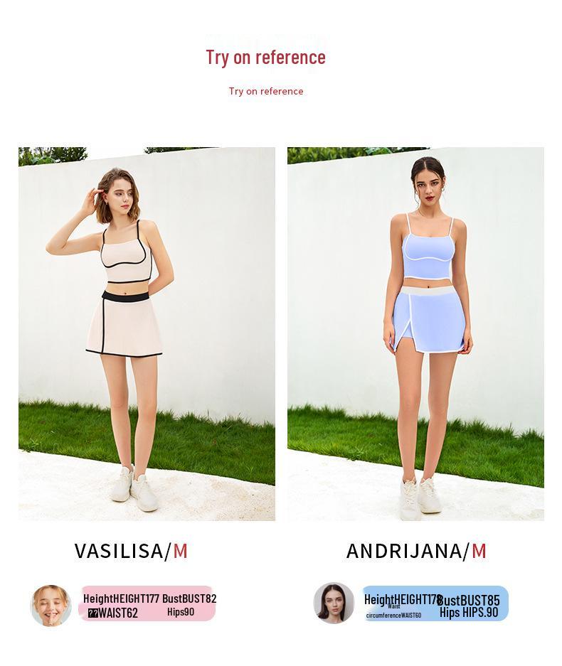 2025 Sommer Colorblock Schnelltrocknender Damen Sport Skort - Hochelastische Yoga- & Fitnessbekleidung