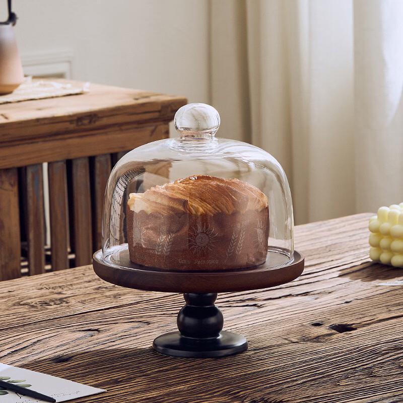 Vintage Wooden High-Footed Tray