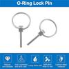 Lock Pins, Pack Of 8, 3 Mm Diameter Stainless Steel Round Safety Pins, Trailer Lock Pins, Suitable For Rail, Agricultural, And Lawn Equipment.