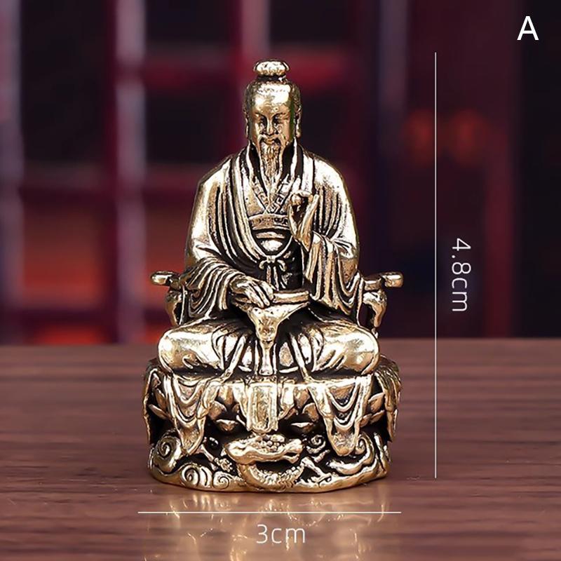 Estatua de Sanqing Tianzun Taoísmo Chino Taishang Laojun Artesanía Adorno Escultura Talla Estatua Colección Decoración del Hogar
