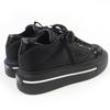 Excellent PRADA Low Cut Sneakers Macro Triangle Logo Re-Nylon Leather Black 35.5 1E661M Used
