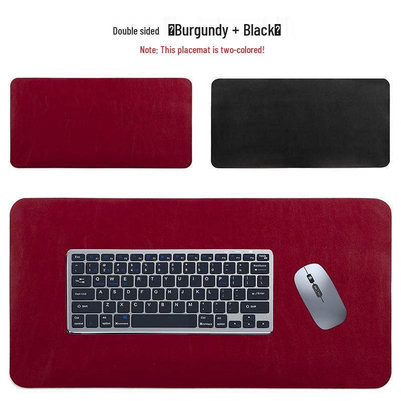 Large Double-Sided Leather Gaming Mouse Pad - High Precision, Smooth, Comfortable, Pure Color