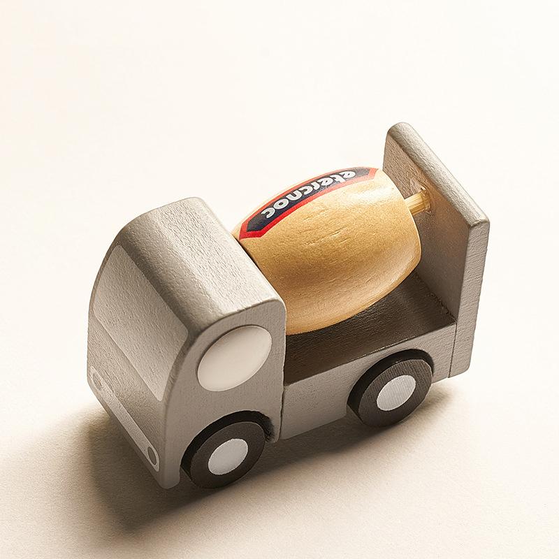 Kids Mini Wooden Cars Truck Aircraft Model Toy Montessori Wooden Education Colorful Vehicle Toys Simulation Cars Decoration Gift