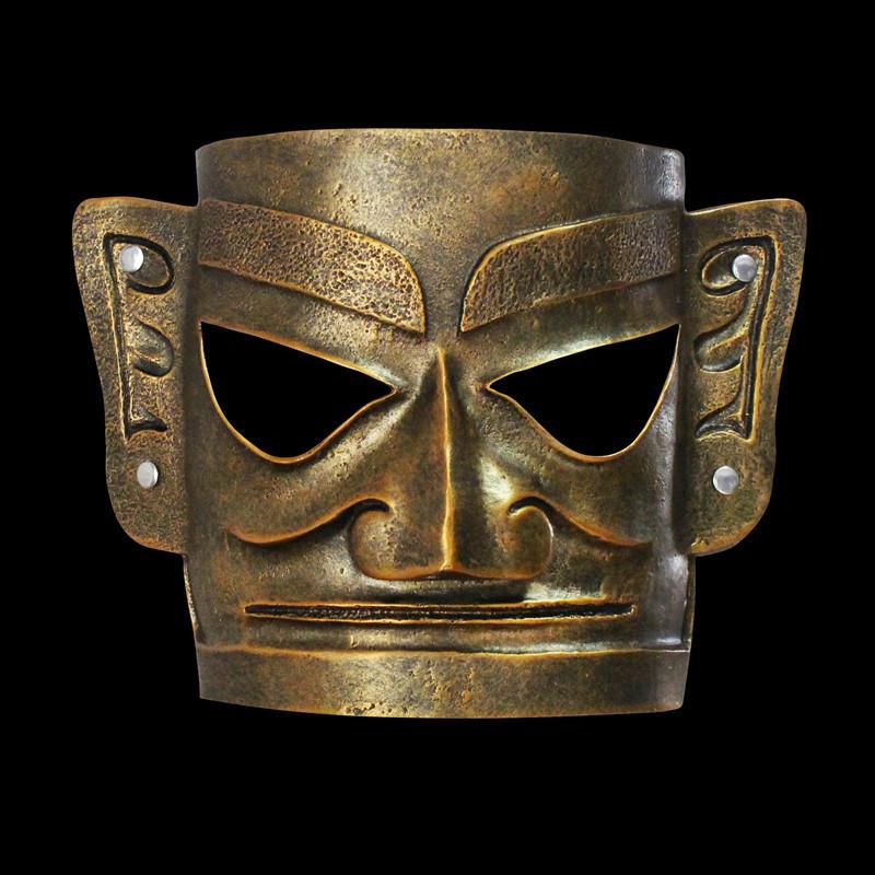 

Потрясающие маски для лица из смолы бронзового и серебряного цвета для Хэллоуина и костюмированных вечеринок Copper Mask