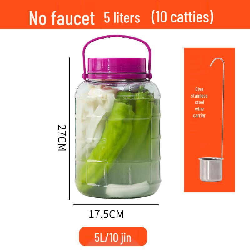 Large Capacity Sealed Glass Jar: Perfect for Wine, Kimchi, Pickling, and Brewing