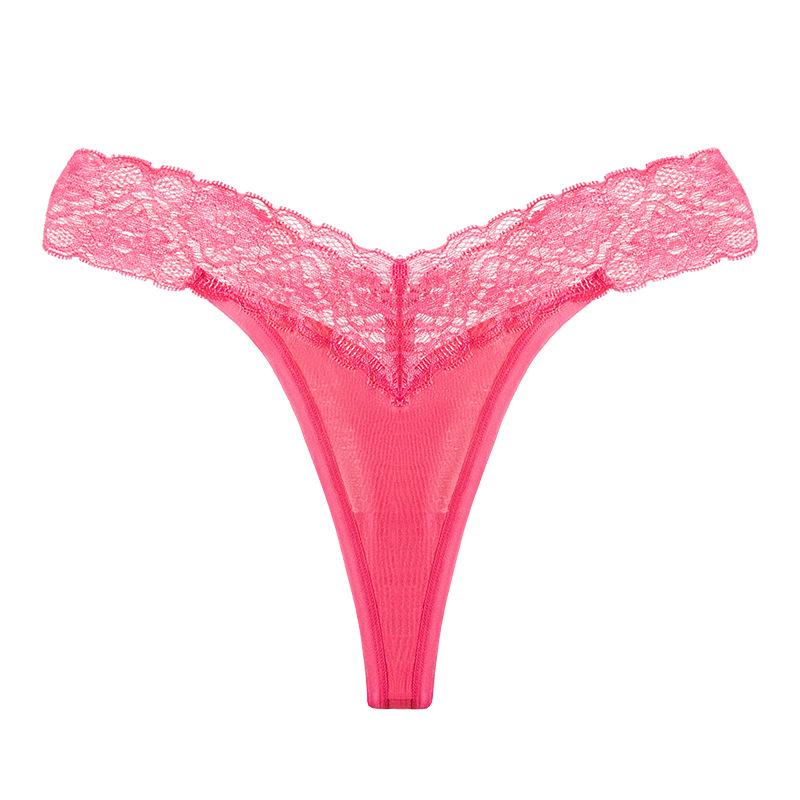 European & American Sexy Plus Size Low Waist Lace Thong Panties
