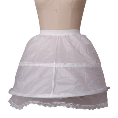 Petticoat Crinoline Short Half Slips Wedding Accessories 19.7 Inches White Hoop Skirt Vintage Underskirt for Women Girls