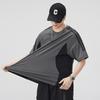 Summer Thin Ice Silk Short-sleeved T-shirt Men's Loose Contrasting Half-sleeved Top
